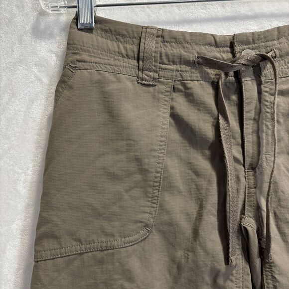 The North Face Roll-Up ARRF Shorts Women's 2 Long Green Nylon Hiking Outdoors - Picture 2 of 16